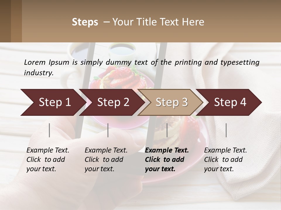 A Person Taking A Picture Of A Plate Of Food PowerPoint Template