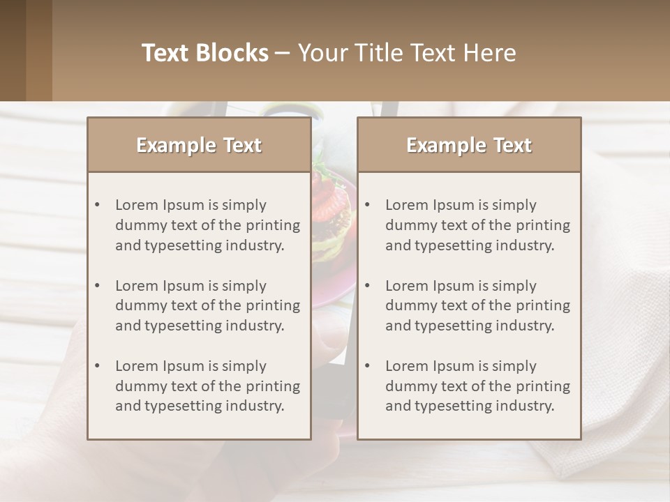 A Person Taking A Picture Of A Plate Of Food PowerPoint Template