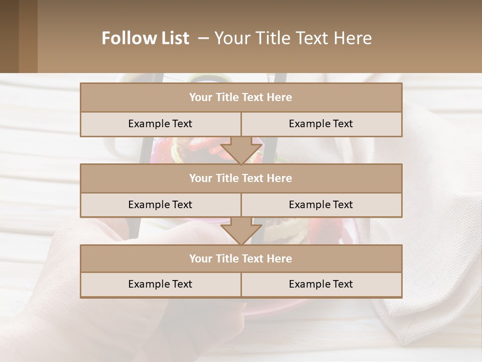 A Person Taking A Picture Of A Plate Of Food PowerPoint Template