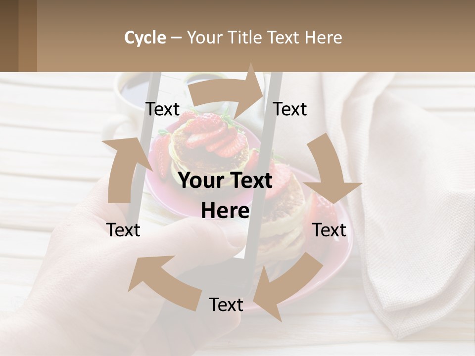 A Person Taking A Picture Of A Plate Of Food PowerPoint Template