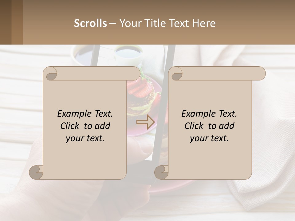 A Person Taking A Picture Of A Plate Of Food PowerPoint Template