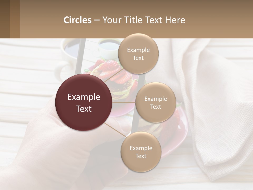 A Person Taking A Picture Of A Plate Of Food PowerPoint Template