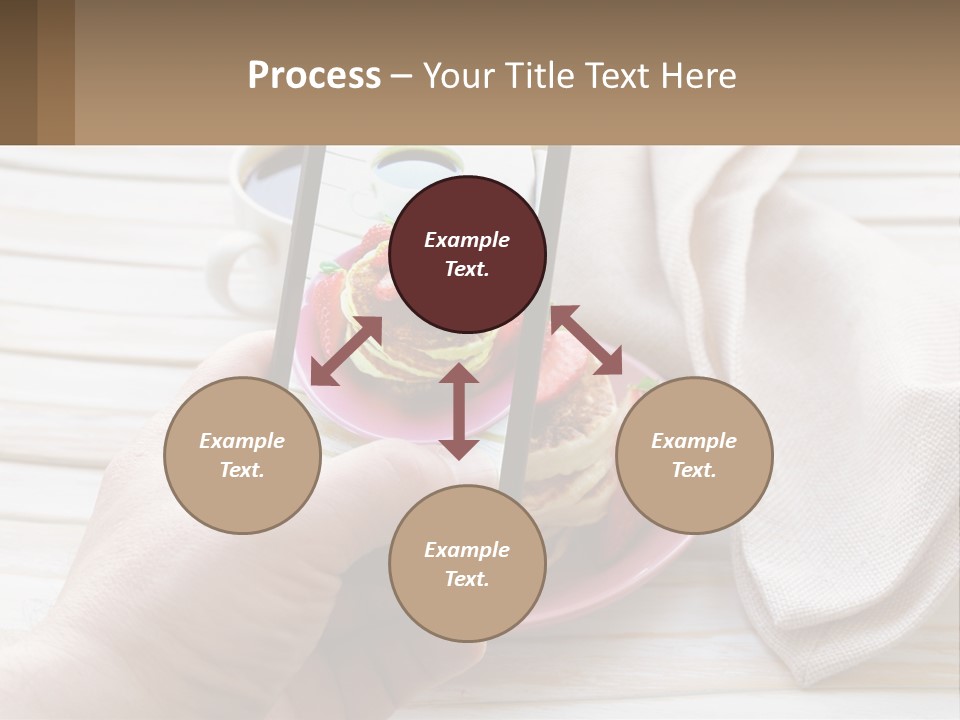 A Person Taking A Picture Of A Plate Of Food PowerPoint Template