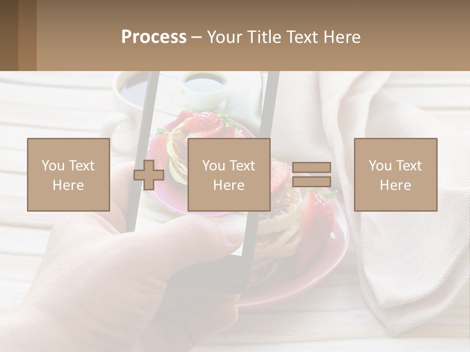 A Person Taking A Picture Of A Plate Of Food PowerPoint Template