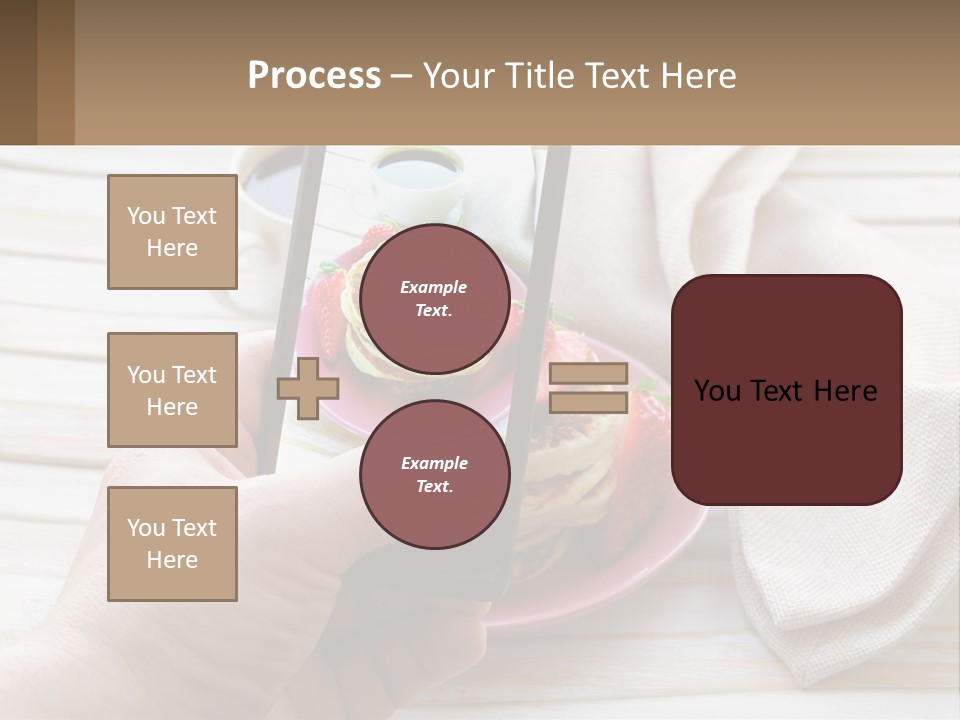 A Person Taking A Picture Of A Plate Of Food PowerPoint Template