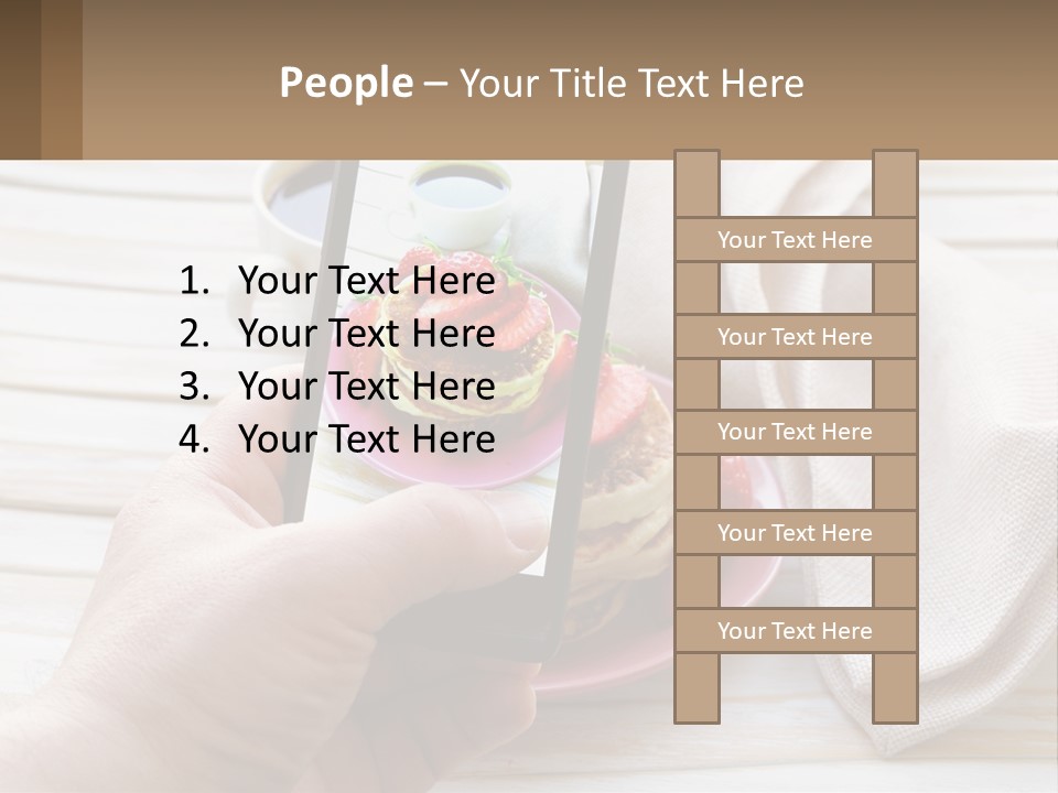 A Person Taking A Picture Of A Plate Of Food PowerPoint Template