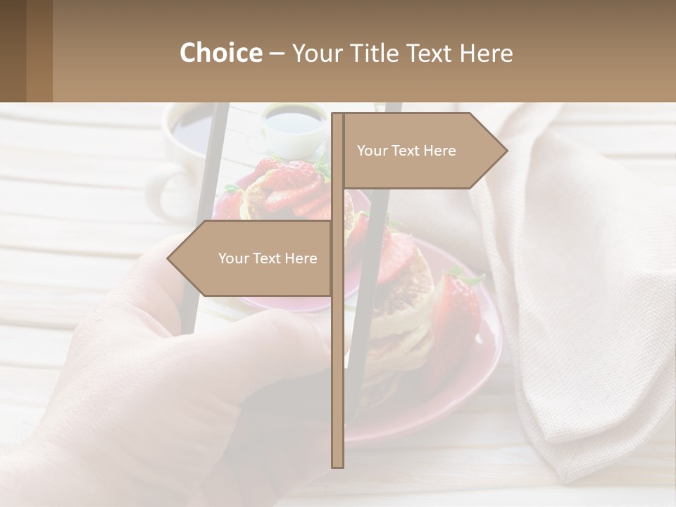 A Person Taking A Picture Of A Plate Of Food PowerPoint Template
