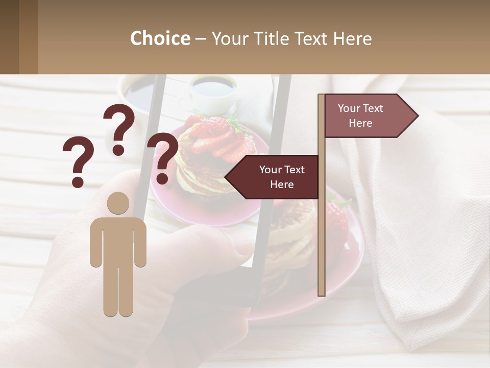 A Person Taking A Picture Of A Plate Of Food PowerPoint Template