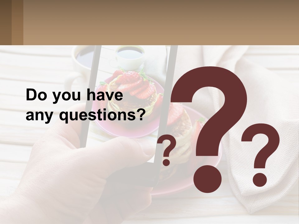 A Person Taking A Picture Of A Plate Of Food PowerPoint Template