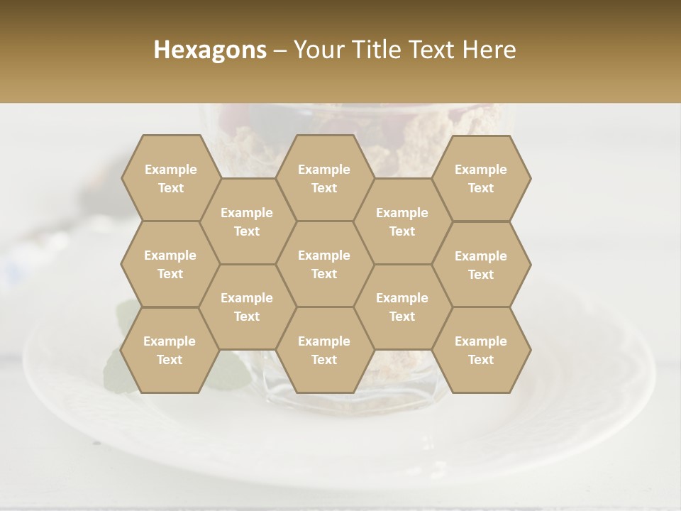 A Glass Of Yogurt And A Spoon On A Plate PowerPoint Template