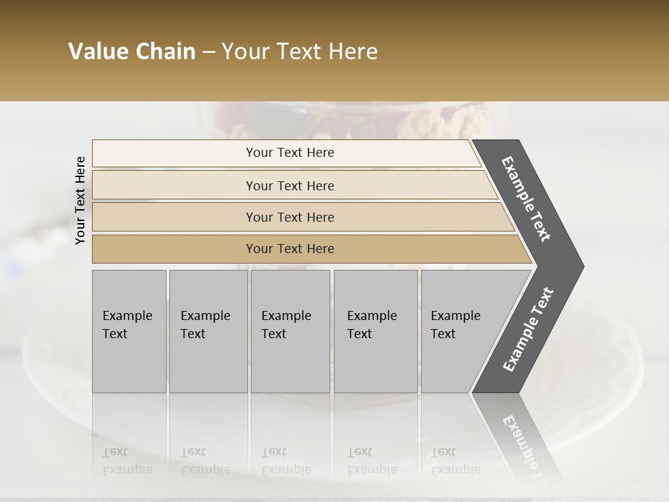 A Glass Of Yogurt And A Spoon On A Plate PowerPoint Template