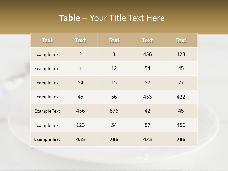 A Glass Of Yogurt And A Spoon On A Plate PowerPoint Template