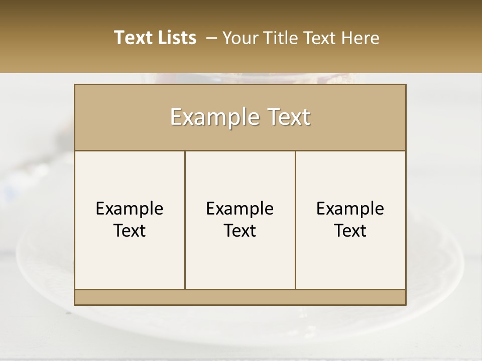 A Glass Of Yogurt And A Spoon On A Plate PowerPoint Template