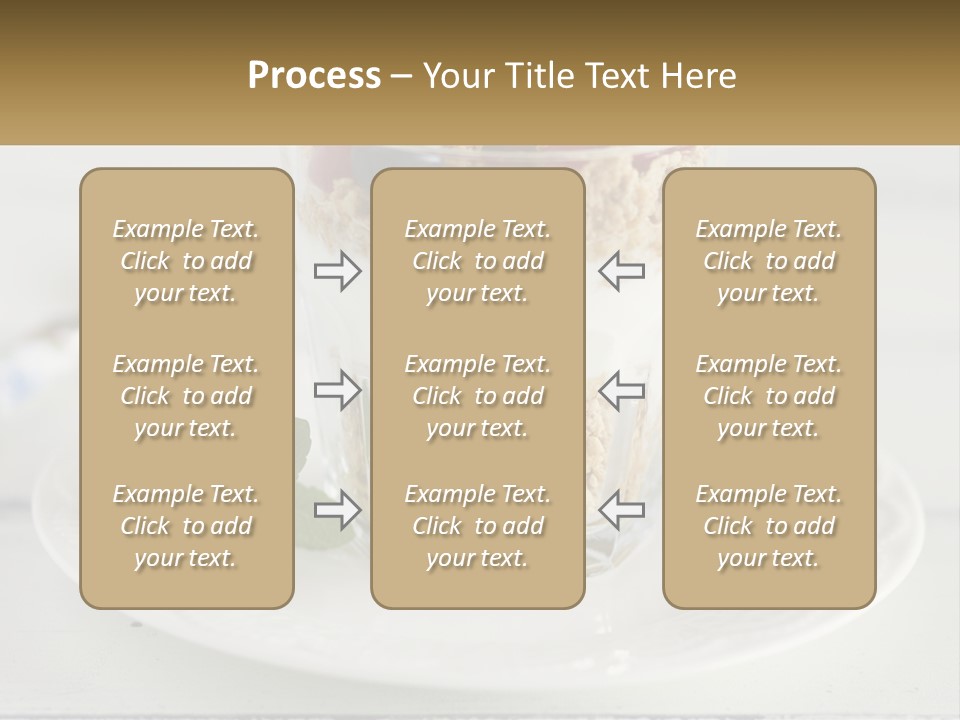 A Glass Of Yogurt And A Spoon On A Plate PowerPoint Template