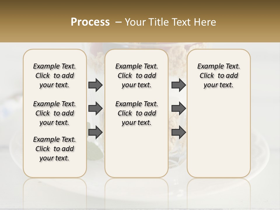 A Glass Of Yogurt And A Spoon On A Plate PowerPoint Template