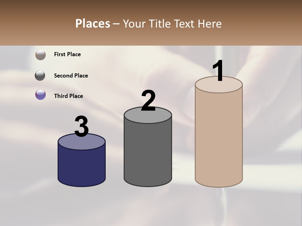 A Person Writing On A Piece Of Paper With A Pen PowerPoint Template