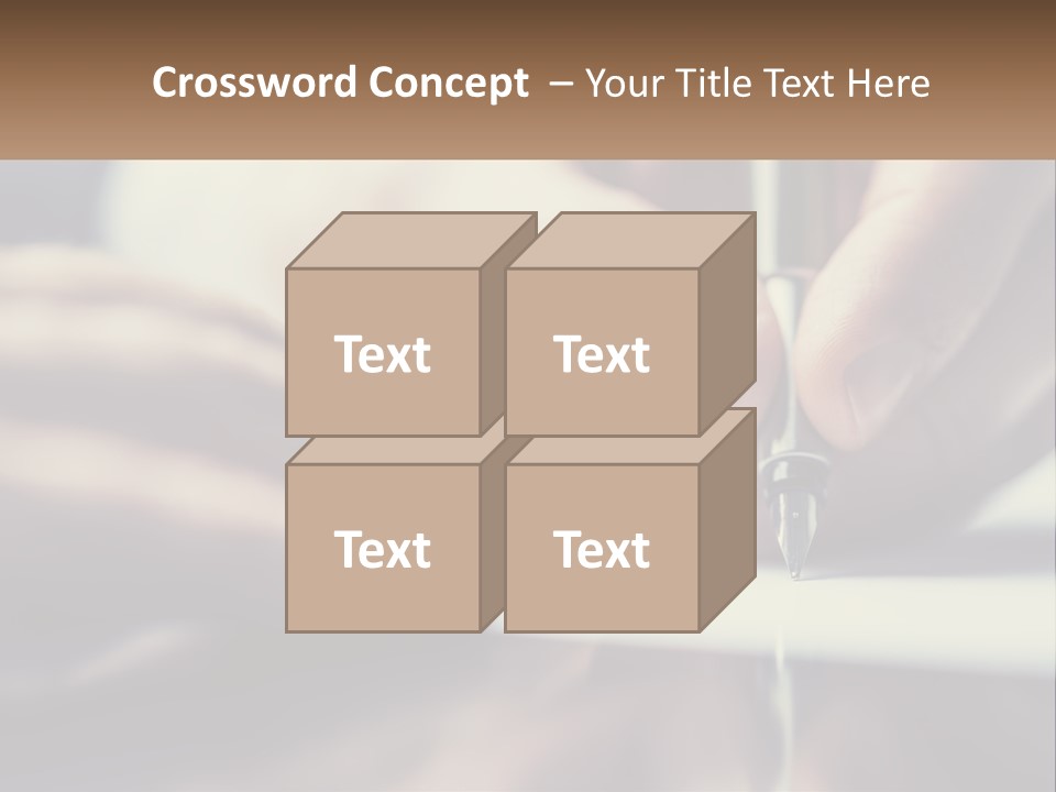 A Person Writing On A Piece Of Paper With A Pen PowerPoint Template