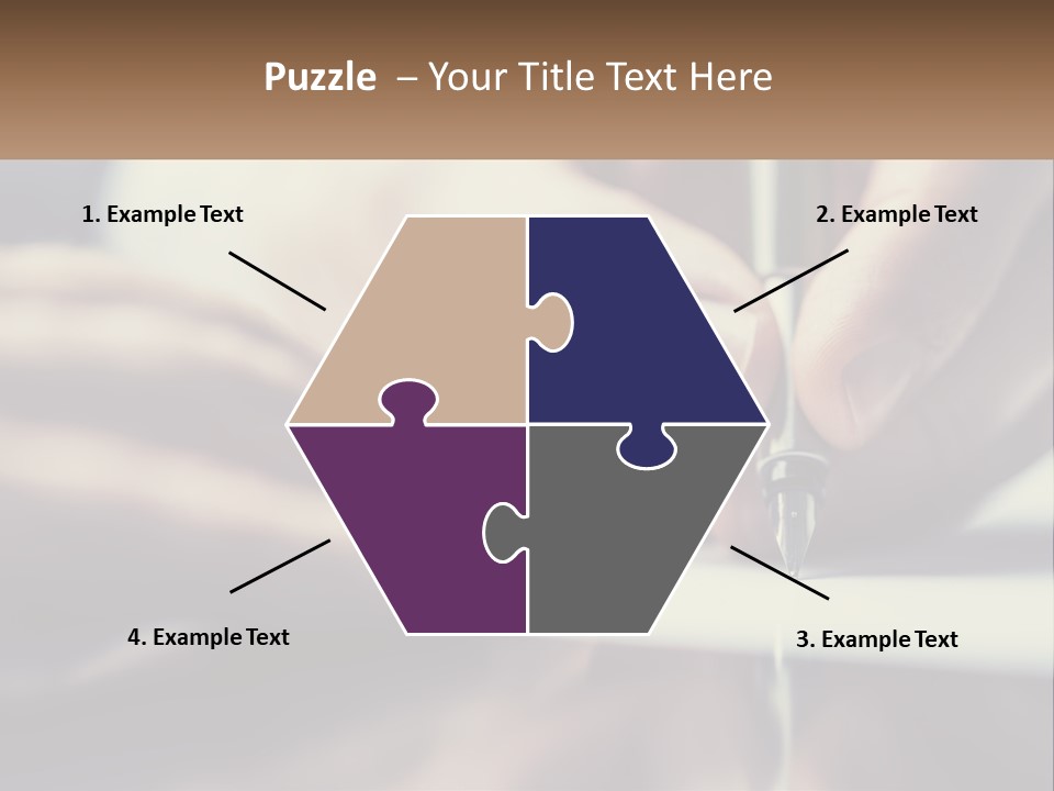 A Person Writing On A Piece Of Paper With A Pen PowerPoint Template