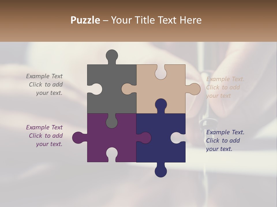 A Person Writing On A Piece Of Paper With A Pen PowerPoint Template