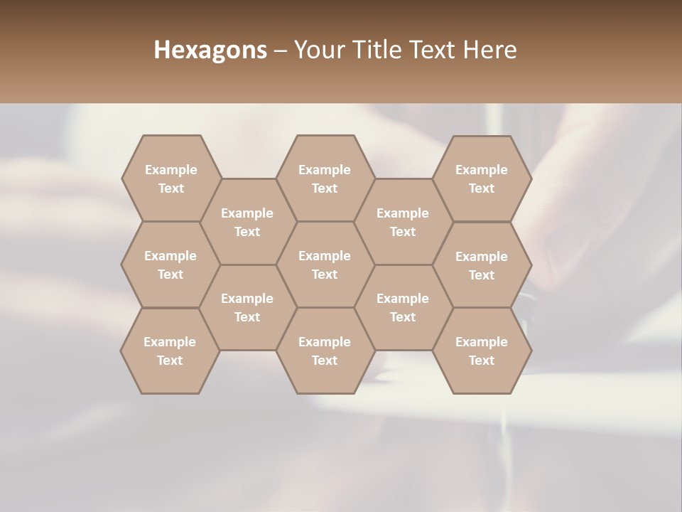 A Person Writing On A Piece Of Paper With A Pen PowerPoint Template