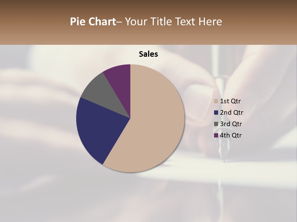 A Person Writing On A Piece Of Paper With A Pen PowerPoint Template