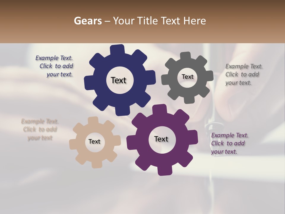 A Person Writing On A Piece Of Paper With A Pen PowerPoint Template