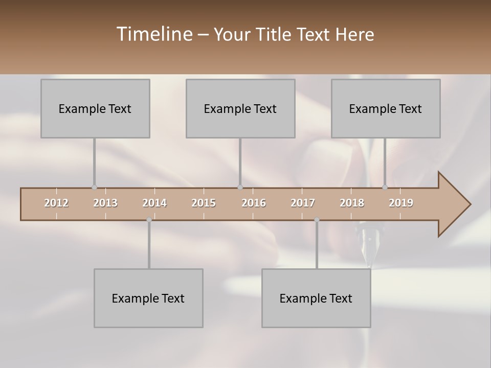 A Person Writing On A Piece Of Paper With A Pen PowerPoint Template