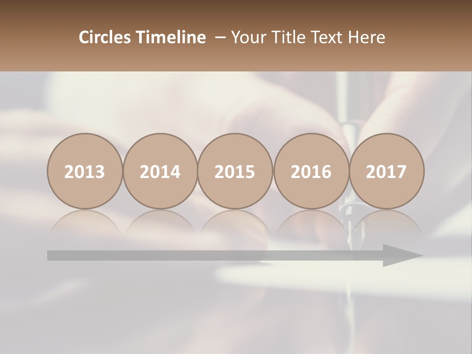 A Person Writing On A Piece Of Paper With A Pen PowerPoint Template