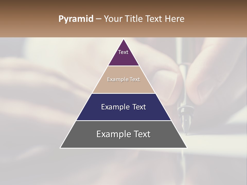 A Person Writing On A Piece Of Paper With A Pen PowerPoint Template