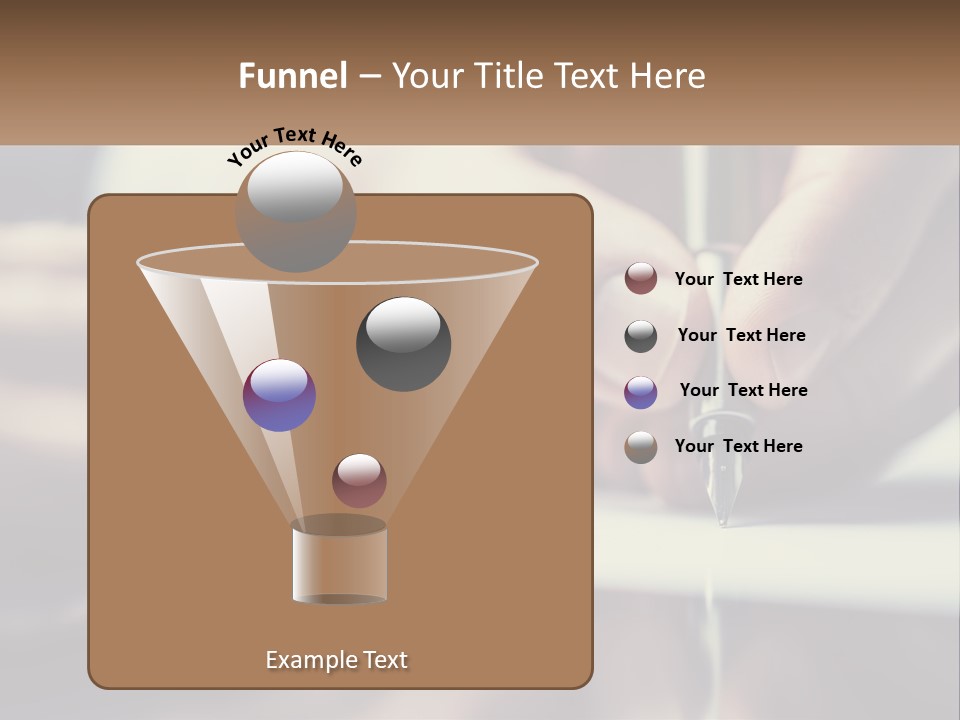 A Person Writing On A Piece Of Paper With A Pen PowerPoint Template