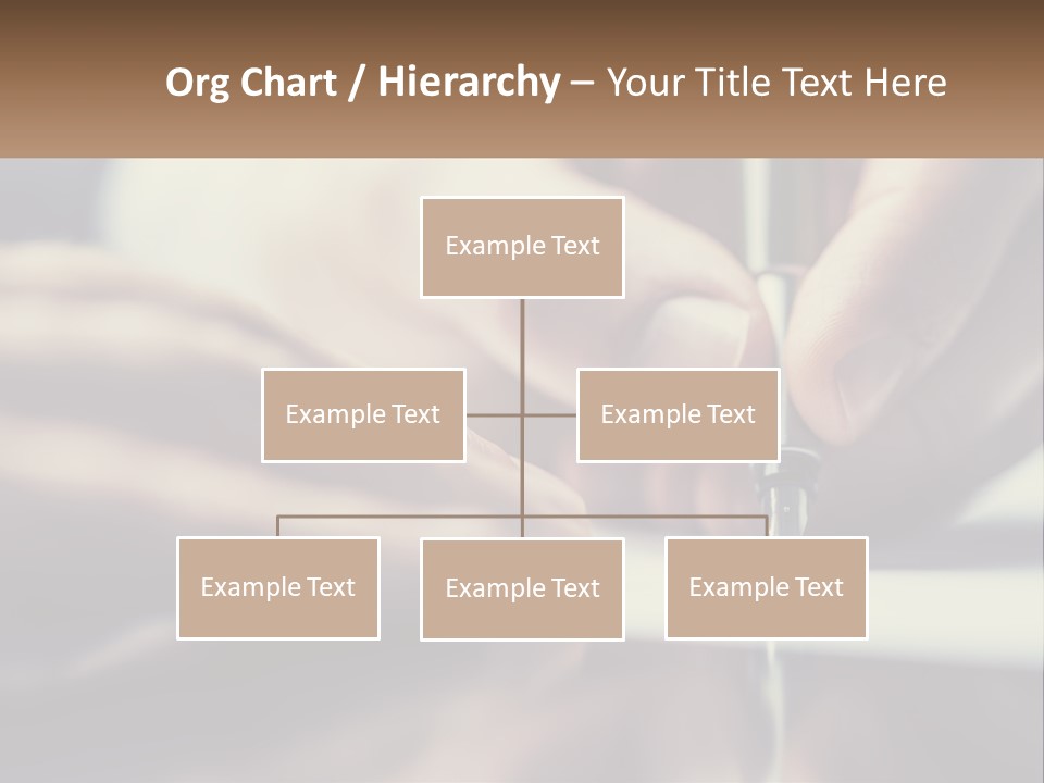 A Person Writing On A Piece Of Paper With A Pen PowerPoint Template