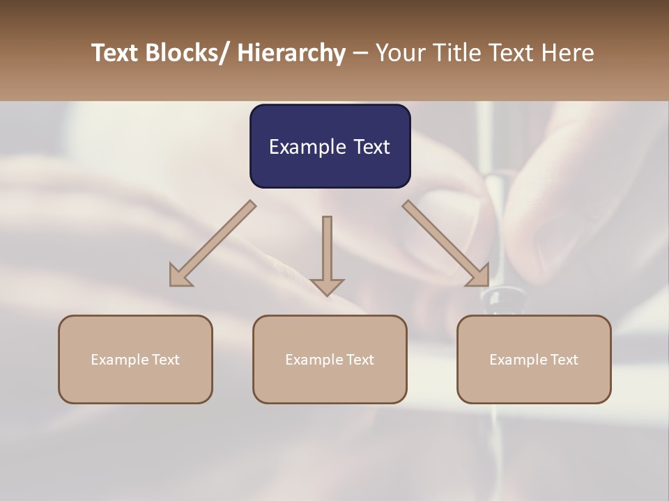 A Person Writing On A Piece Of Paper With A Pen PowerPoint Template