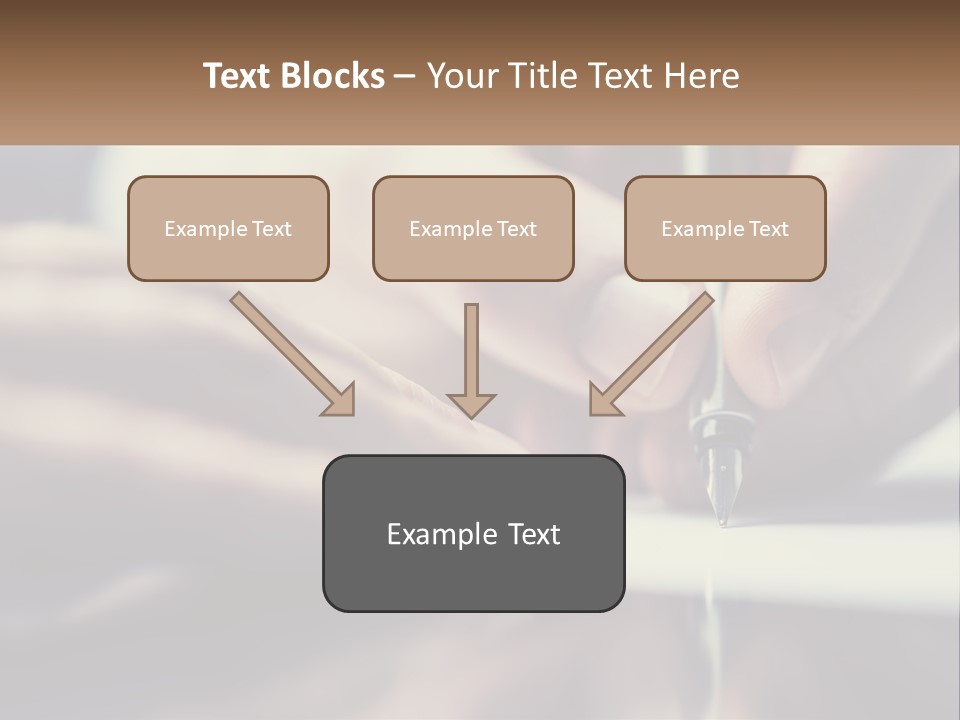 A Person Writing On A Piece Of Paper With A Pen PowerPoint Template