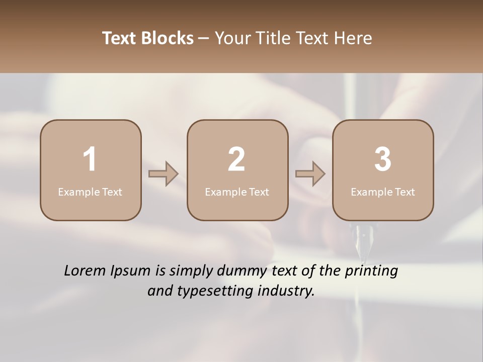 A Person Writing On A Piece Of Paper With A Pen PowerPoint Template