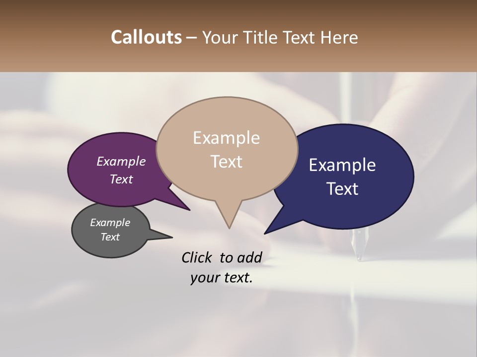 A Person Writing On A Piece Of Paper With A Pen PowerPoint Template