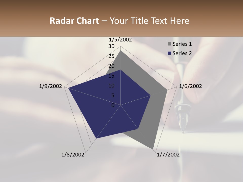 A Person Writing On A Piece Of Paper With A Pen PowerPoint Template