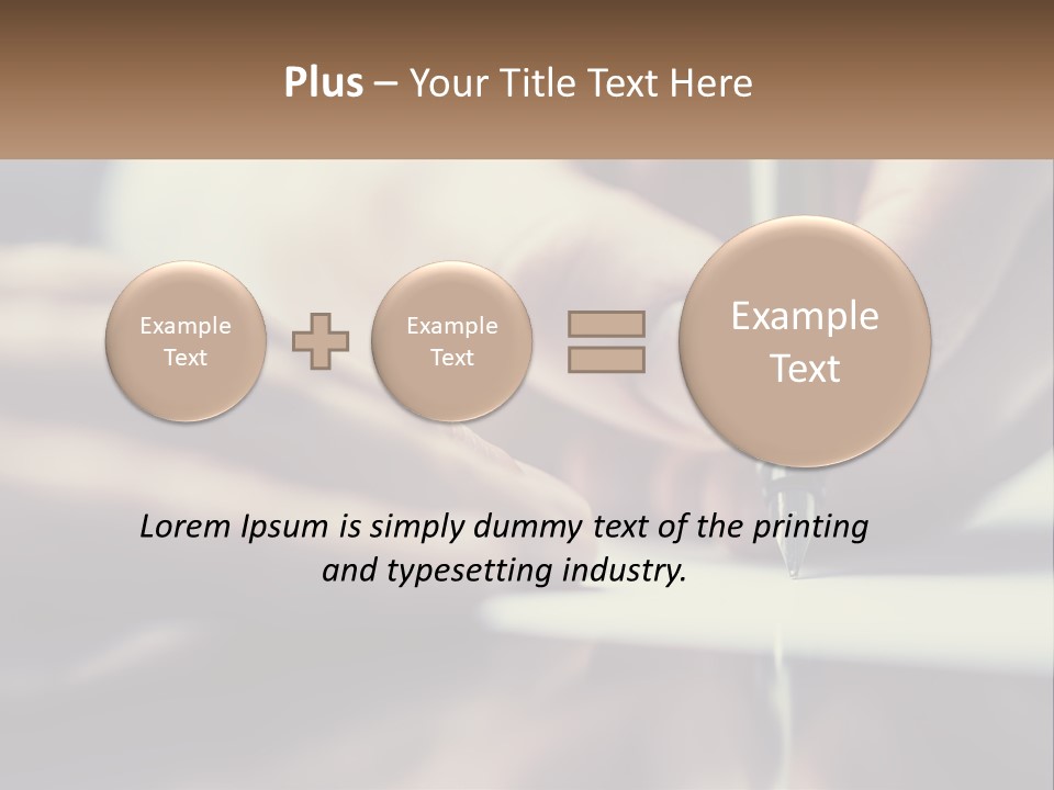A Person Writing On A Piece Of Paper With A Pen PowerPoint Template