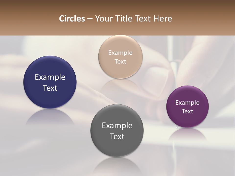 A Person Writing On A Piece Of Paper With A Pen PowerPoint Template