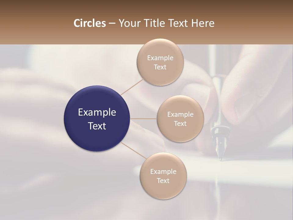 A Person Writing On A Piece Of Paper With A Pen PowerPoint Template