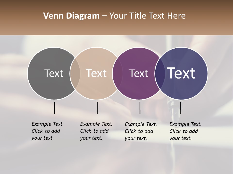 A Person Writing On A Piece Of Paper With A Pen PowerPoint Template
