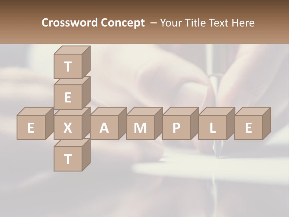 A Person Writing On A Piece Of Paper With A Pen PowerPoint Template