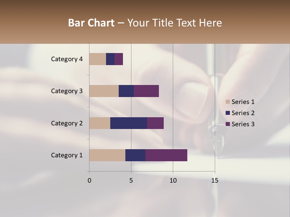 A Person Writing On A Piece Of Paper With A Pen PowerPoint Template