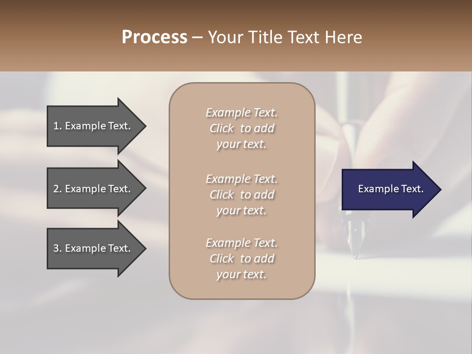 A Person Writing On A Piece Of Paper With A Pen PowerPoint Template