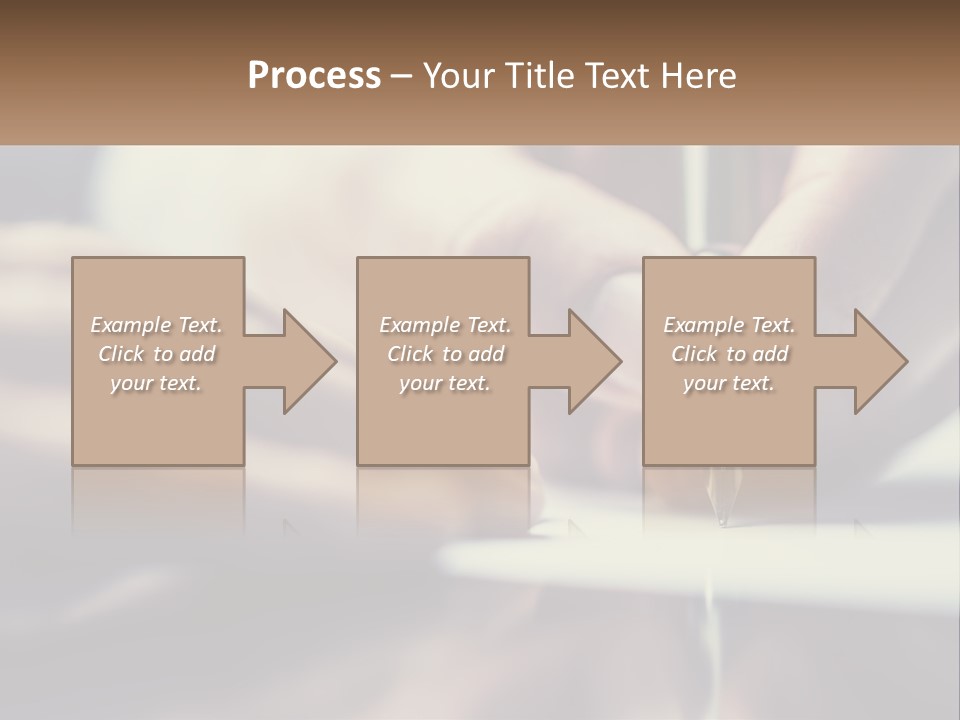 A Person Writing On A Piece Of Paper With A Pen PowerPoint Template