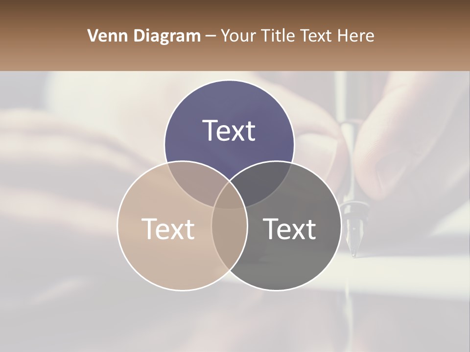 A Person Writing On A Piece Of Paper With A Pen PowerPoint Template