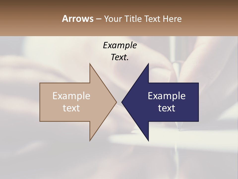 A Person Writing On A Piece Of Paper With A Pen PowerPoint Template