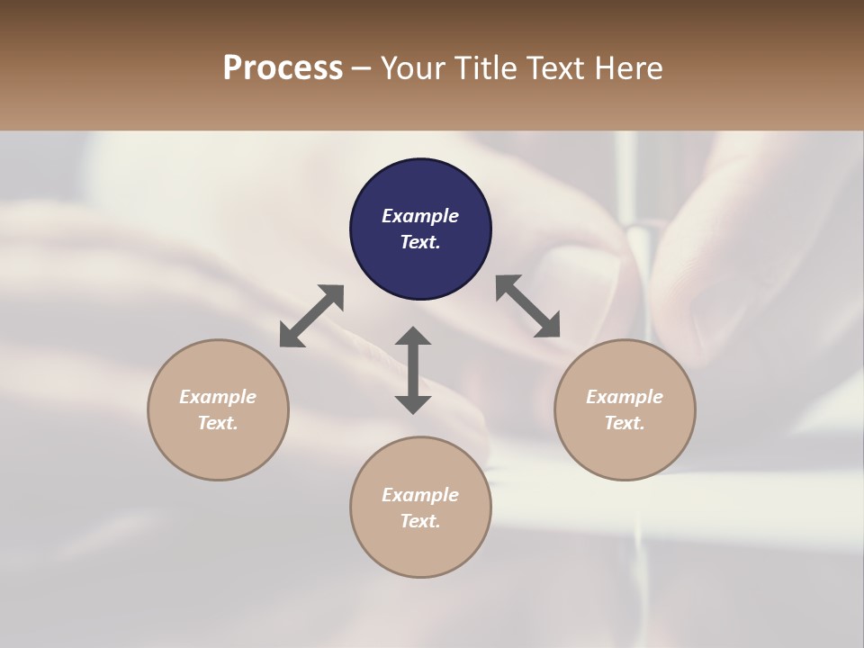 A Person Writing On A Piece Of Paper With A Pen PowerPoint Template