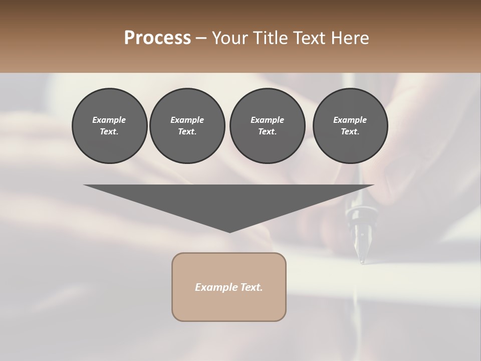 A Person Writing On A Piece Of Paper With A Pen PowerPoint Template