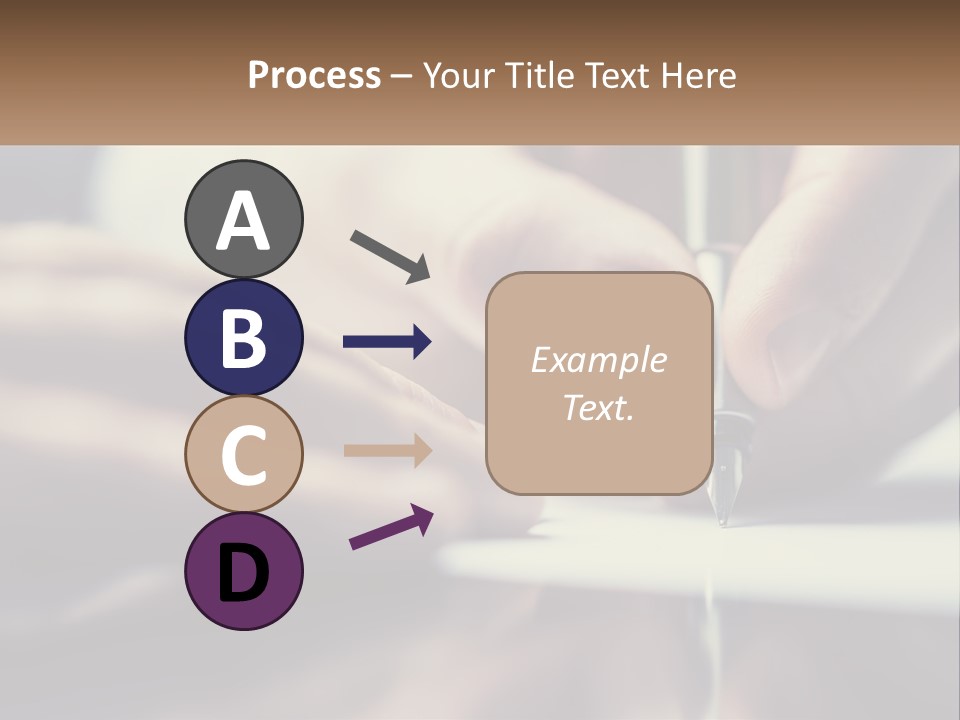 A Person Writing On A Piece Of Paper With A Pen PowerPoint Template
