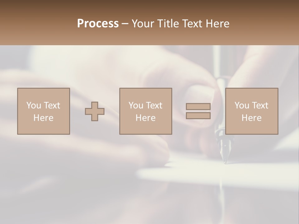 A Person Writing On A Piece Of Paper With A Pen PowerPoint Template